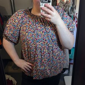 Old Navy Multicolor Floral Blouse